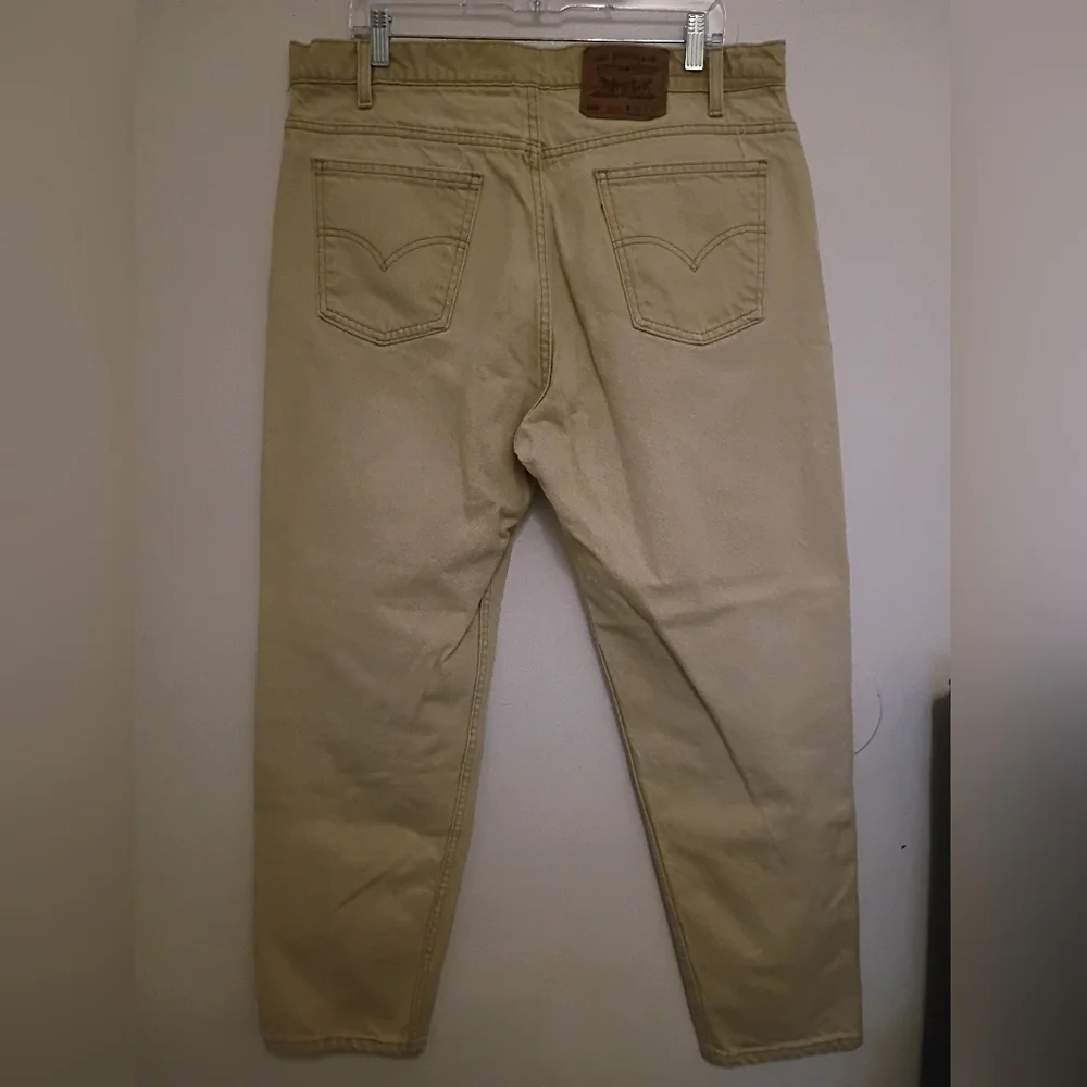 VTG Levi's Men's 550 Straight Jeans in Tan 1995 Sz‎ 38 L 30